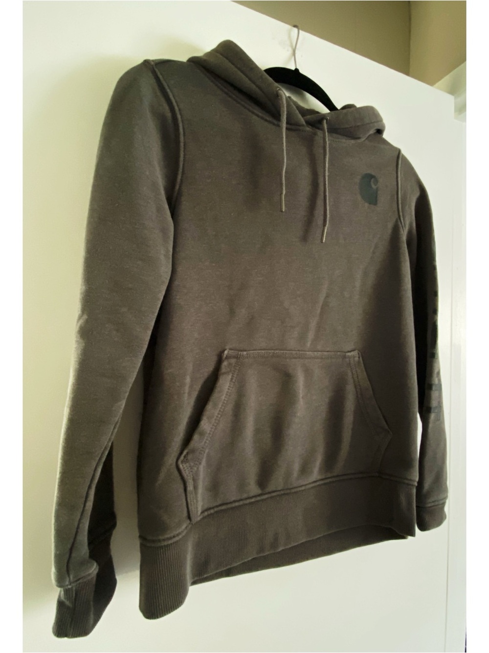 CARHARTT Dark Grey Hooded Sweatshirt Size XS - Picture 4 of 7